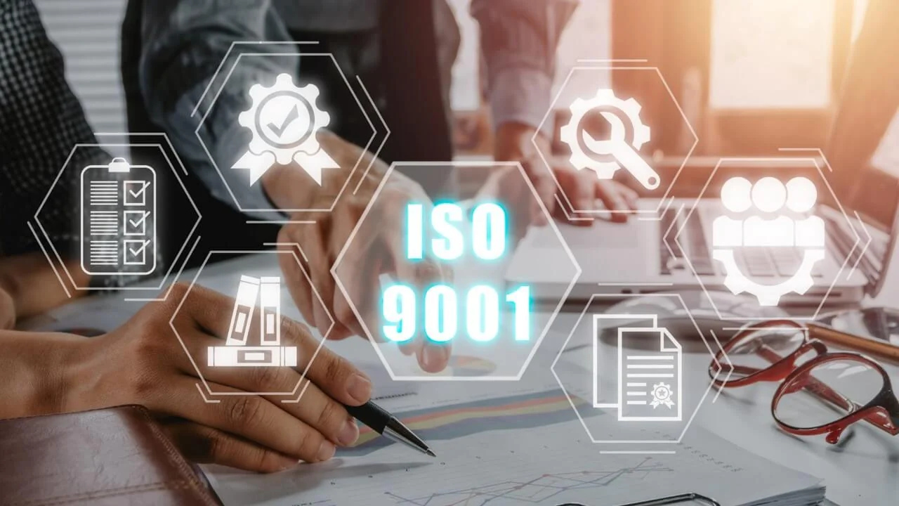 ISO 9001 certification ensuring product and service quality remains excellent